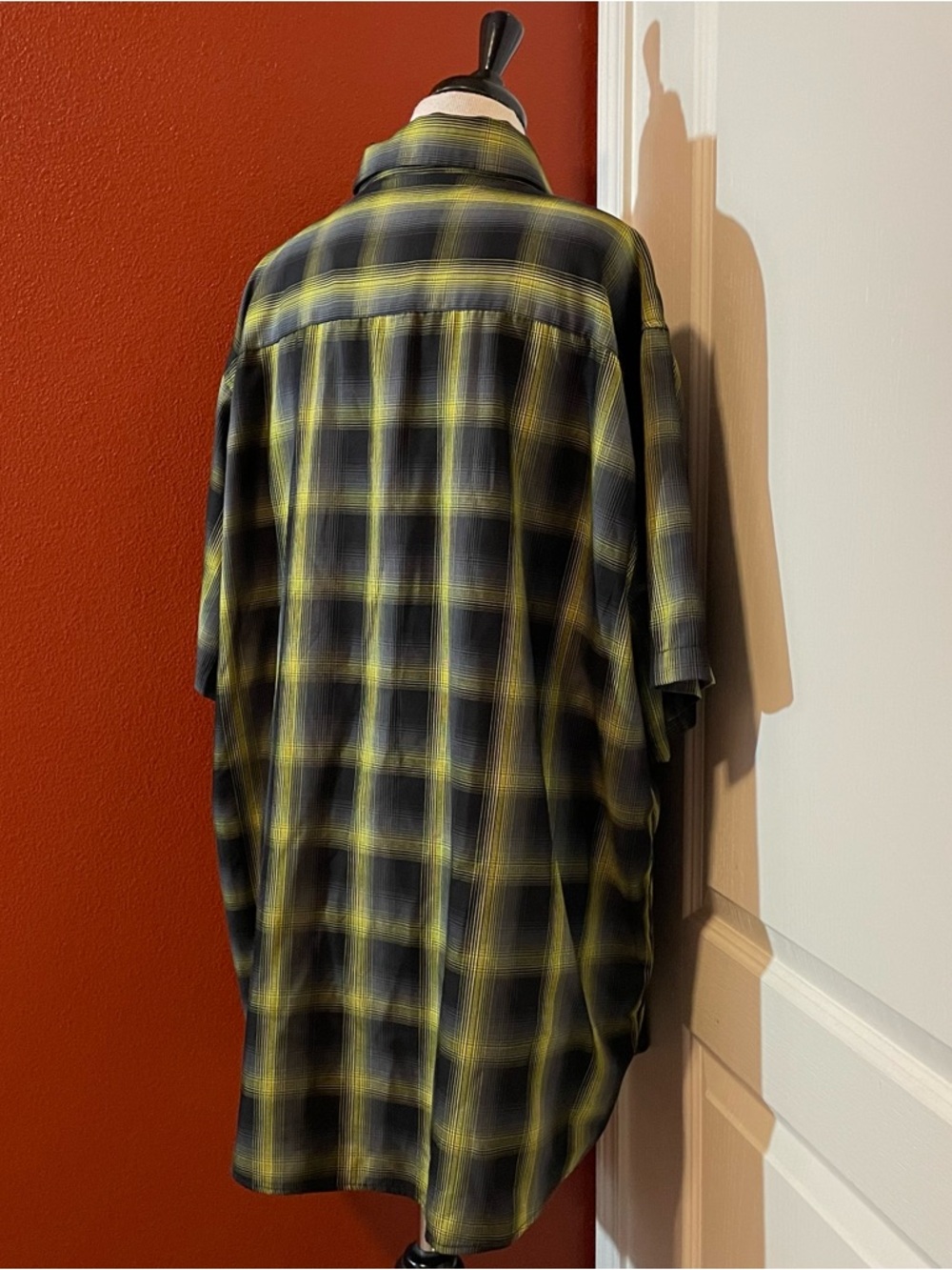 DIXXON Black and Yellow Plaid Short Sleeve Button-Down Shirt - Picture 4 of 4